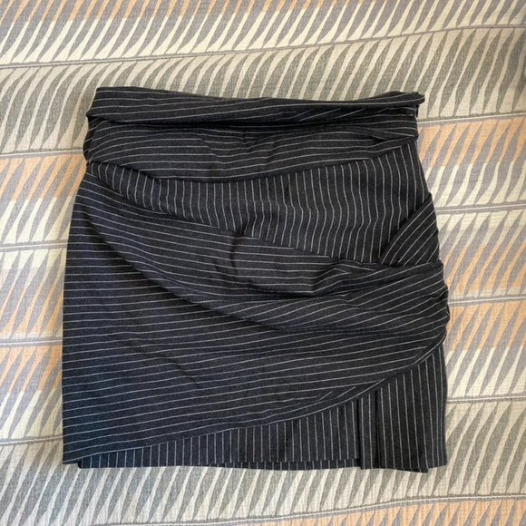 Thakoon Addition Pinstripe Asymmetrical Skirt - Picture 2 of 3